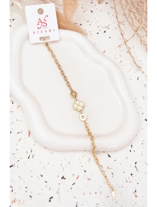 Náramek S Konvalinkou Ze Chirurgické Oceli Zlatá Náramek S Konvalinkou Ze Chirurgické Oceli Zlatá