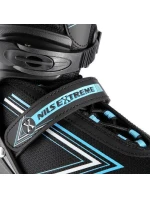 NILS EXTREME NH11912 A 2V1 BRUSLE ČERNÁ/MODRÁ VELIKOST S (31-34) S VYMĚNITELNÝMI HOKEJOVÝMI BRUSLEMI