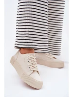 Dámské Textilní Tenisky Big Star RR274407 Béžové