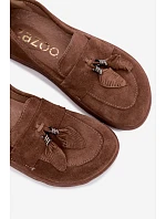 Mokasyny Barefoot z přírodního semiše Zazoo 10220 hnědé Mokasyny Barefoot z přírodního semiše Zazoo 10220 hnědé