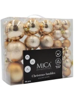 DEKORATIVNÍ PLASTOVÉ CETKY BEZPEČNÉ 46KS SLÍDA MĚĎ