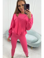 3-dílná sada mikina + top + legíny malinová 3-dílná sada mikina + top + legíny malinová