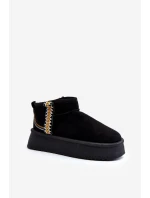 Sněhule Na Platformě S Vzorem Černé Udra