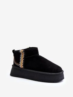 Sněhule Na Platformě S Vzorem Černé Udra