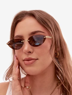 Dámské sluneční brýle s UV filtrem tmavě hnědé