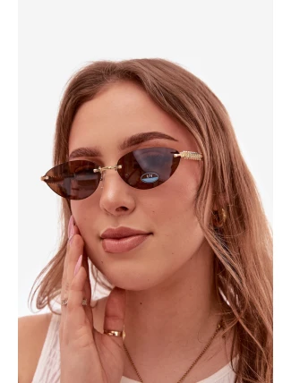 Dámské sluneční brýle s UV filtrem tmavě hnědé