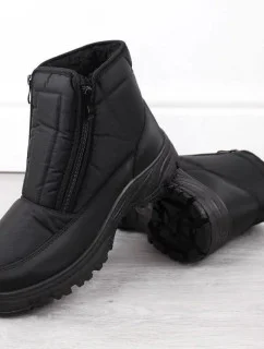 Pánské sněhové zateplené boty 22MN26-5011 / EVE439 Černá - NEWS