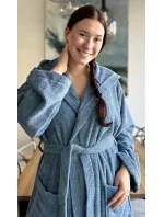 Dámský župan dlouhý s kapucí Klára