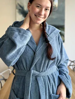 Dámský župan dlouhý s kapucí Klára