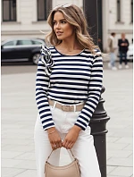 Dámská pruhovaná viskózová halenka MORAS navy blue FashionStreet RY2348 Dámská pruhovaná viskózová halenka MORAS navy blue FashionStreet RY2348