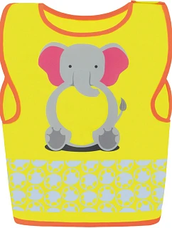 Korntex FUN Dětská bezpečnostní vesta 76.FUNY hi vis yellow/elephant