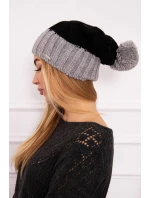 Paris fleecová čepice K212 černá+šedá