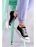 Dámské zavazováním tenisky Černá Menifee Dámské zavazováním tenisky Černá Menifee