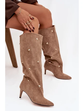 Kozačky na podpatku  model 221149 Step in style