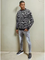 Pánská mikina bez kapuce černá FashionStreet BX5742