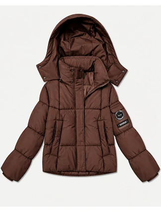 Dámská bunda puffer čokoládová (B6061-14) Dámská bunda puffer čokoládová (B6061-14)