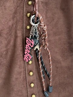 Přívěsek na kabelku klíče Barbie Eiffelova věž srdíčko Celith