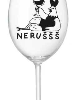 NERUŠŠŠ - čirá sklenice na víno 350 ml