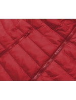 Tmavě červená lehká dámská prošívaná bunda (20311-275)