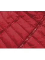 Tmavě červená lehká dámská prošívaná bunda (20311-275) Tmavě červená lehká dámská prošívaná bunda (20311-275)