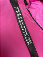 Růžová dámská bunda parka pro přechodné období Miss TiTi (3832)