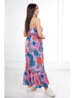 Šaty s motivem listů fialové