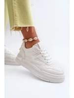 Dámské tenisky na platformě vyrobené z eko kůže, bílá Lynnette Dámské tenisky na platformě vyrobené z eko kůže, bílá Lynnette