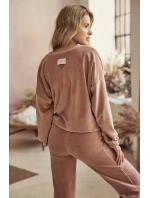 Dámská tepláková souprava Belle 3023 01 Hnědo béžová - Taro Dámská tepláková souprava Belle 3023 01 Hnědo béžová - Taro