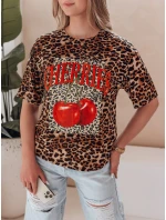 Dámské oversize tričko v béžové barvě ZESTSTYLE FashionStreet RY2841