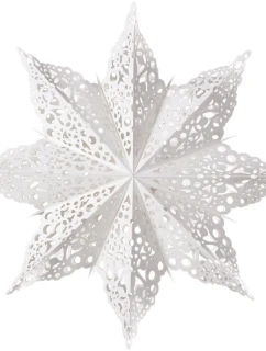 PAPÍROVÉ DEKORACE SNOWflAKE 64 CM WHITE DELUXE dětské