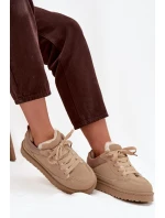 Dámské tenisky s teplou podšívkou Béžové Cyrissa Dámské tenisky s teplou podšívkou Béžové Cyrissa