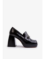 Dámské patentované boty na vysokém podpatku Černá D&A Dámské patentované boty na vysokém podpatku Černá D&A