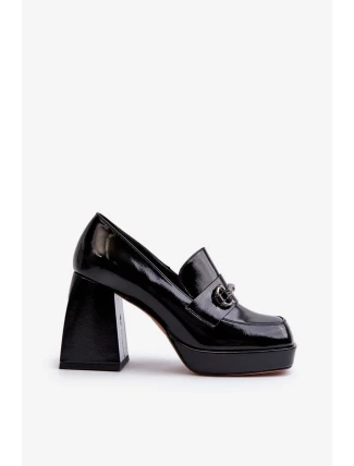 Dámské patentované boty na vysokém podpatku Černá D&A Dámské patentované boty na vysokém podpatku Černá D&A