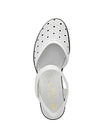 Kožené pohodlné sandály Rieker W RKR650 white Kožené pohodlné sandály Rieker W RKR650 white