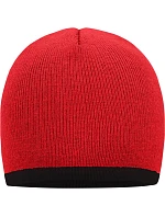 Daiber MB 7584 Pletená čepice s kontrastním lemem 03.7584 red/black