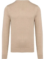 Kariban K 965 Pánský svetr s výstřihem do V 20.K965 beige heather Kariban K 965 Pánský svetr s výstřihem do V 20.K965 beige heather