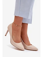 Eko kožené lodičky Sergio Leone 1339 Světle béžové