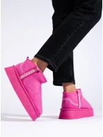 Trendy sněhule růžové dámské platforma Trendy sněhule růžové dámské platforma