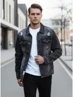 FashionStreet pánská šedá džínová bunda TX4369