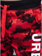 Pánské tepláky s potiskem moro červené FashionStreet UX4444