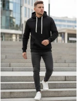 Pánská mikina s kapucí černá FashionStreet BX5943