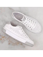 Rieker W RKR642 bílá kožená prolamovaná obuv