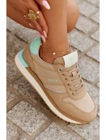 Dámské Semišové Tenisky Big Star RR274A048 HI-POLY SYSTEM Tmavě béžové