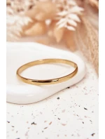 Hladký náramek z chirurgické oceli zlatý