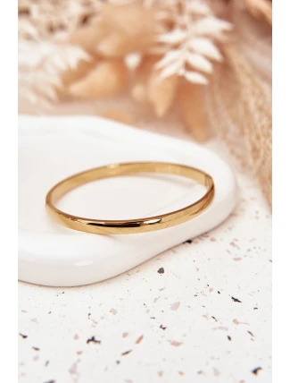 Hladký náramek z chirurgické oceli zlatý