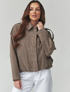 hřejivá kordová bunda model 225690 Makadamia