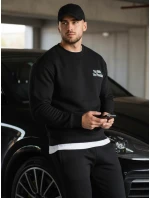 Pánská mikina s potiskem černá FashionStreet BX5947