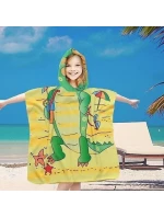 PončoBavlněné světové dětské plážové pončo s kapucí 60x60