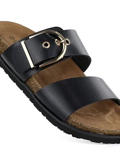 Dámské žabky s přezkou černé Potocki 54325