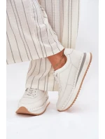 Dámské tenisky na platformě Big Star – bílé